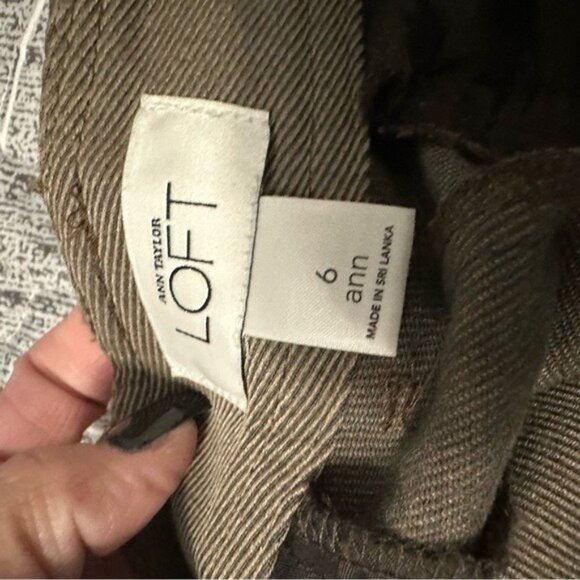 Ann Taylor LOFT Safari Suit Set Taupe Utility Chic Size 6 Workwear - Picture 14 of 16